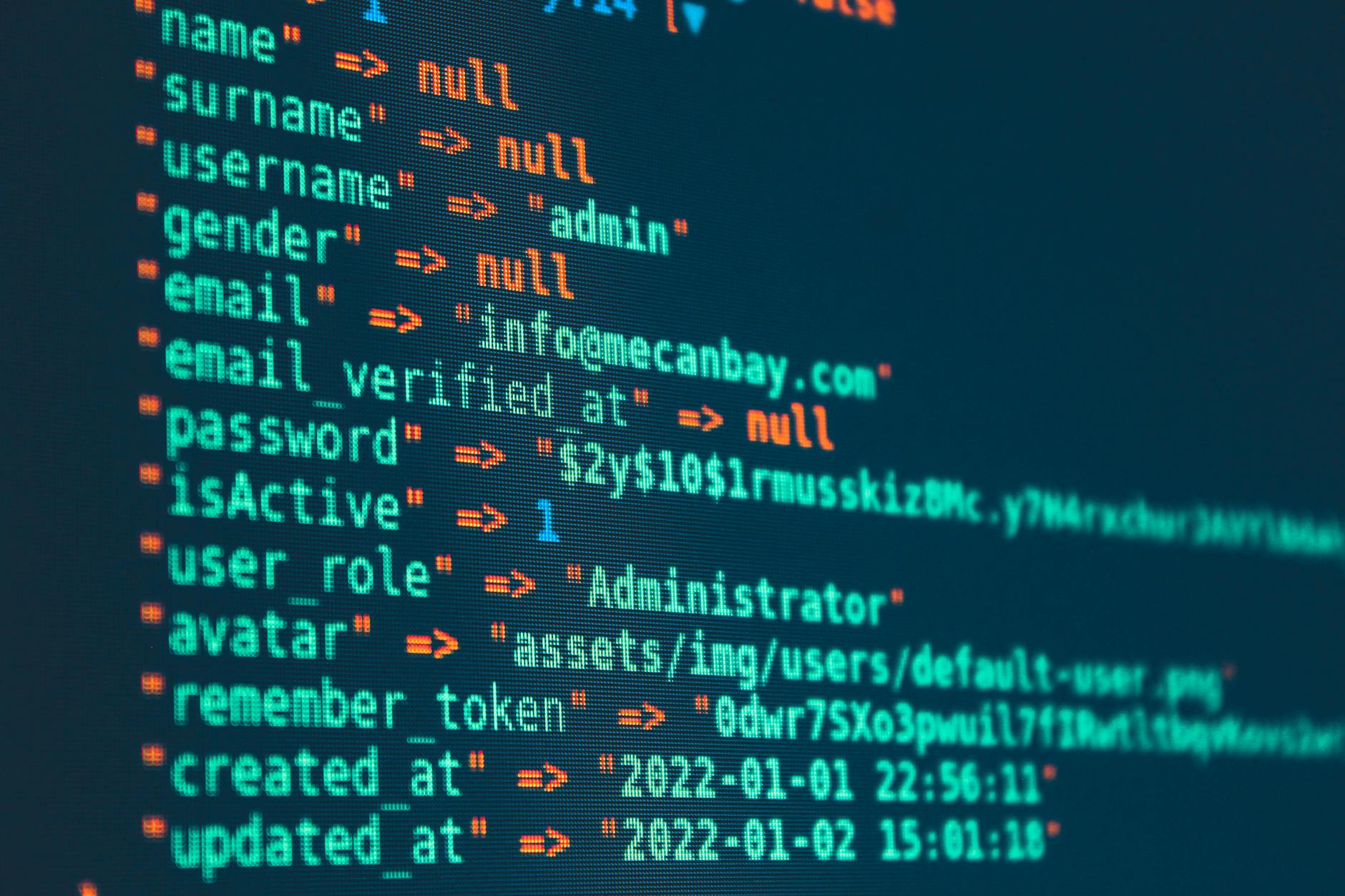 Kolorowy zbliżenie ekranu z kodem źródłowym w edytorze programisty